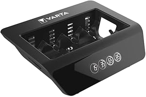 Varta Chargeur Universel pour Batteries Rechargeables AA/AAA/C/D 9 V Inclus Port USB 57688101401