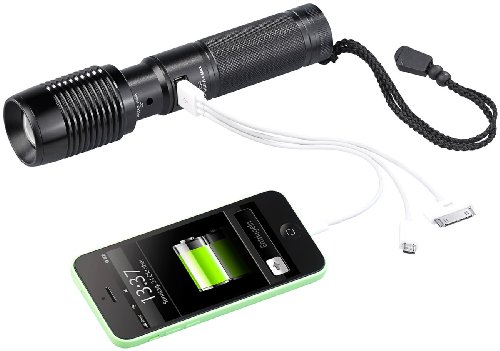 KryoLights 2in1-10W Akku-LED-Taschenlampe mit 2.200-mAh-Powerbank, IPX5 - 2