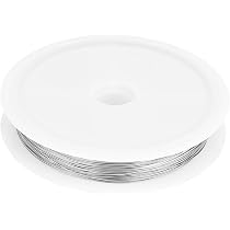 Fil Métallique Fin Acier Inoxydable 0,5 Mm - 100 M, Argenté, Pour Bijoux, Bricolage, Artisanat