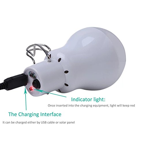 Prodeli Solarleuchten LED Lampe Upgrades tragbare 150LM 1600mA Batterie Solarleuchte für den Außenbereich Wandern Lesen Zelt Angeln Beleuchtung - 2
