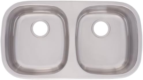 Kindred FUDG800-18BX Large Double Bowl Stainless Steel 29.5 x 15.5-Inch Under-mount Sink by FrankeUSA