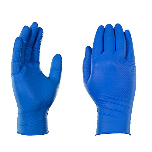 Preisvergleich Produktbild AMMEX X3LB48102E0BX Blau Einweg Nitrilhandschuhe GLOVEWORKS Industriequalität, puderfrei, latexfrei Schachtel mit 100 Extra Groß 3 mil