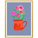 Kunstdruck - Illustration - Blumentopf - A4 Größe