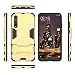 Produktbild MuSheng for Huawei P20 Pro Hülle, Stoßfest Hybrid Rüstung Ständer Standplatz Hart Plastik Hülle für Huawei P20 Pro 6.1 Zoll (Gold)