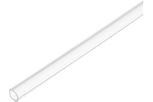 QUARKZMAN Tube Rond Rigide en Acrylique Transparent 5 mm ID 7mm OD 30.5cm Tuyau Plastique pour Lampes et Lanternes, Système de froid par Eau