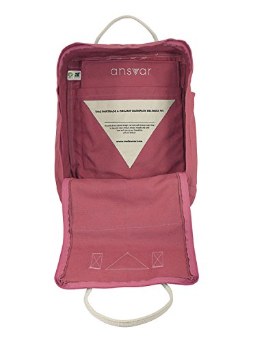 Ansvar II Rucksack aus Bio Baumwoll Canvas - Hochwertiger Damen   Herren Tagesrucksack aus 100  nachhaltigen Materialien - Wasserabweisend - Rucksack 