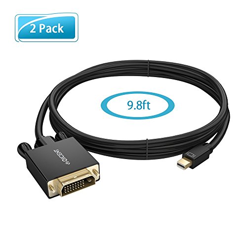 QICENT Cable Thunderbolt 3M Macho a Macho Puertos Chapados en Oro Para MacBook,Microsoft Surface Pro,iMac-Negro(Paquete de 2)