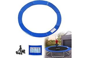 NAIZY Funda para cama elástica con bordes y protección contra los rayos UV y resistente a la rotura, para cama elástica redonda de 244 cm de diámetro, color azul