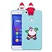 Produktbild Weihnacht Hülle für Huawei P8 Lite 2017, Weihnachtshülle 3D Weihnachtsmotiv Ultra dünne Weiche TPU Gel Silikon Stoßfest Handyhülle Ganzkörper Schutzhülle Xmas Cover Light Blue