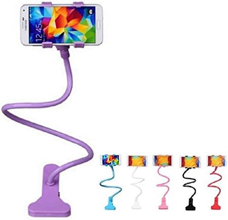PANNIUZHE Creative Cell Phone Holder Universal Flexible Long Arms Mobile Phone Stand Holder Desktop Bed Lazy Bracket Mobile Stand For iPhone, smart phones,Samsung,Sony,camera,etc. (Purple)
