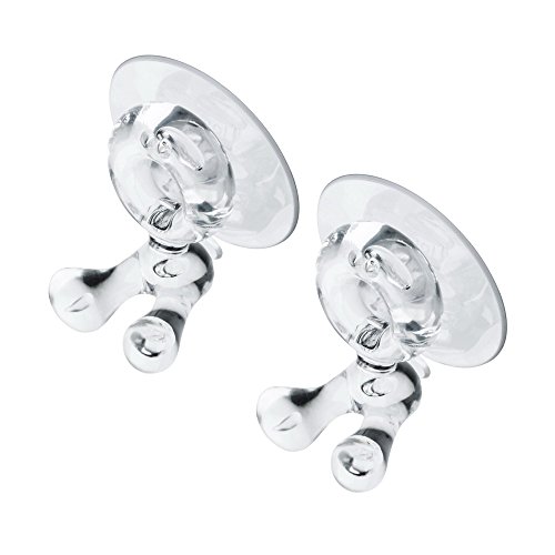 koziol Zahnbürstenhalter 2er-Set Tommy, Kunststoff, transparent klar, 3,2 x 4,7 x 5,7 cm