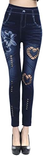 Women Trousers Jeans,Internet Women Leggings New Skinny High Waist Jeans Trousers Denim Stretchy Pencil Pants (M, Blue)