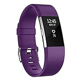 AchidistviQ-Silikon-Armband für Fitbit Charge 2, Violett