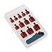 New 24pcs Pure Toe Nails Full Cover Pedicure False Nail Art Tips with File - Wedding/ Summer/ Beach/ Party - Vermeil