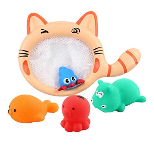 Preisvergleich Produktbild TOYMYTOY Baby Kinder Badespielzeug Spritztiere mit Kescher