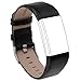 Produktbild Juyi Ersatz-Armband für Fitbit Charge 2, Leder, ohne Fitness-Tracker, schwarz, L
