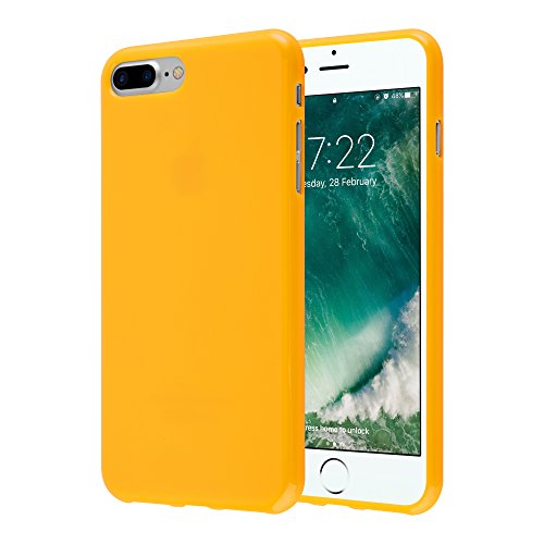 Apple iPhone 8 PLUS   7 PLUS   7S PLUS Funda Super Delgada de Silicona TPU en JELLY AMARILLO de Cadorabo  Dise  o JELLY      Cubierta Protectora Ligera Flexible con Antichoque para Tel  fono M  vil     Gel Protecci  n Carcasa Case Cover
