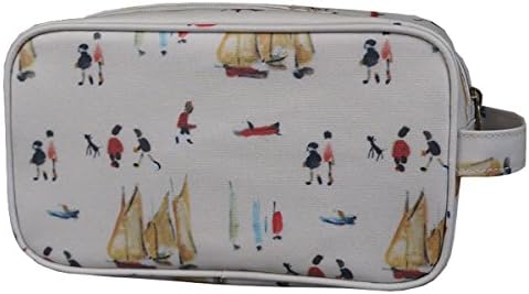 Officially Licensed LS Lowry Artwork Wash &amp; Toiletry Bag. Yachts Pattern. Travel Accessory, Gift Idea