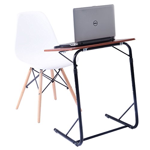 U Form Laptoptisch Notebooktisch Computertish Beistelltisch Pflegetisch Seitentisch Verstellbar Betttisch Betttablett höhenverstellbar Notebookständer Laptopständer - 4