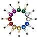 Produktbild Anjou Bunte Kugeln 12pcs Schmuck Geschenk, Weihnachten Fest Movember Kostüm für Bart, Haar, Haustier, 6 helle Farben: Rot, Grün, Blau, Lila, Gold und Silber
