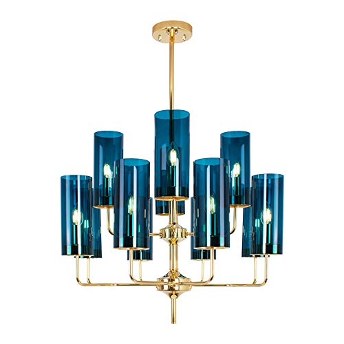 YHY Lámparas de araña para la Cocina Vidrio posmoderno Simple Iluminación Colgante Personalidad Creativa LED Focos de Techo   para Sala de Estar Dormitorio Restaurante, B, 12 Light