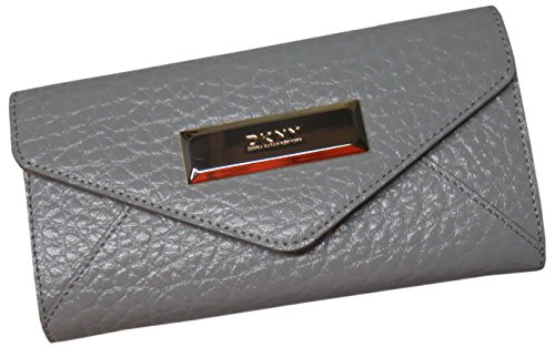 Price comparison product image DKNY Women's Beekman French Grain Leather Wallet Light Grey