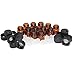 Oyedens12pc Amber Essential Oil Bottle Sample Vial with Orifice Reducer and Cap (1ML)