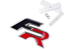 DDDXF 3D Chrome Métal FR Grille Avant Emblème Badge pour Côté Voiture Fender Tail Autocollant FR Decal pour Seat Ibiza Altea Leon, Grilledecoration
