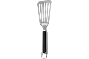 OXO Good Grips Grilling Precision Turner – Flexible Stainless Steel Spatula for BBQ, Burgers, Fish & Meat – Thin Bevelled Edge for Easy Flipping – Non-Slip Handle – Dishwasher Safe