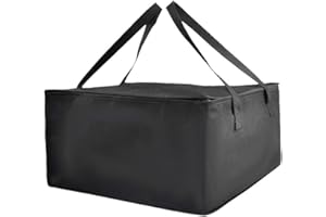 DB STORE 16" 42 Litre Large Pizza Bag for Uber Eats Menulog Doordash Delivery Bags Insulated Food Bag, Black, Modern