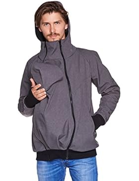 Be! Mama Wasserdichte ALL-WEATHER 2in1 - Männer - Tragejacke & Softshelljacke in einem aus SOFTSHELL (Wassersäule...