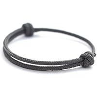 KOMIMAR Surfer Armband GRAY - Bracelet Bangle dezent cool und lässiger Style - Freundschaftsarmband - Snowboarder Skater Style - Geschenkidee - Wichteln - Wichtelgeschenk