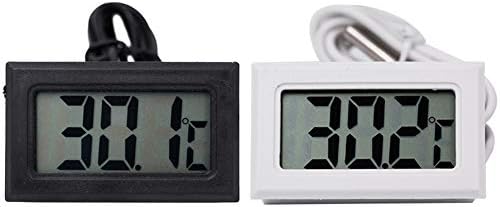 Shuxinmd LCD Digital Thermometer, Temperature Meter Sensor Probe Fridge Freezer Fish Tank Thermometer for Fish Tank, Aquarium, Reptile, Incubator, Poultry, 2 Pack