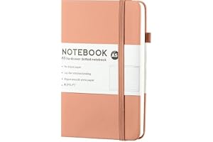 Red Dot Gift® A5 Dotted Notebooks,100 pages Perfect for Creative Writing and Organizing Your Thoughts with Eco-Friendly Paper, Durable Binding, and Stylish Design. (Blush Pink, A5)