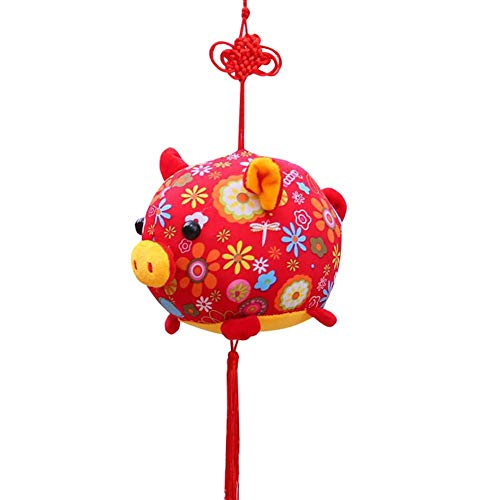 Lolly-U Lucky Pig Cute Plush Toy 2019 Zodiac Mascot Chinese New Year Pig Piggy Bring Wealth Lucky Fu Soft Doll Cushion Happy Gift