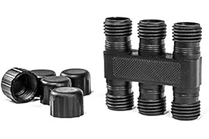 CLGarden Niedervolt Verteiler 5-Fach IP44 für 12V Niedervoltstecksystem Außenbereich Outdoor LED Gartenstrahler Pumpen für Wasserspiele LED Gartenbeleuchtung Mehrfach Stecker