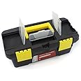 EARTHCONE Compact Plastic Tool Box Organizer/Tool Box for Tools/Tool Kit Box for Home and Garage with Removable Tray/Tool Box Without Tools (1Pcs) (Size = 25L x 12W x 10H cm)