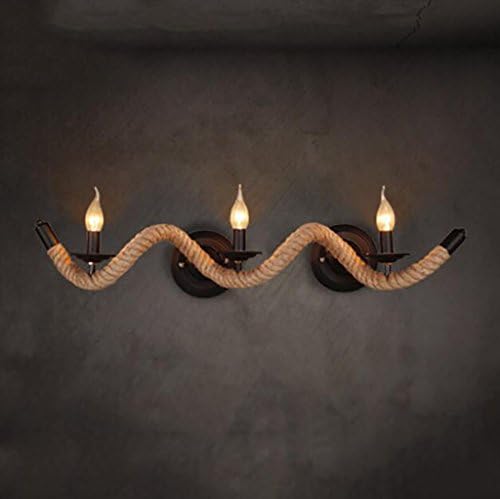 wall sconces Wall Lamp Bedside Lamp Wall Hanging Lamp Bedroom Retro Creative Staircase Aisle Pasture Iron Hemp Rope Lamps sconces