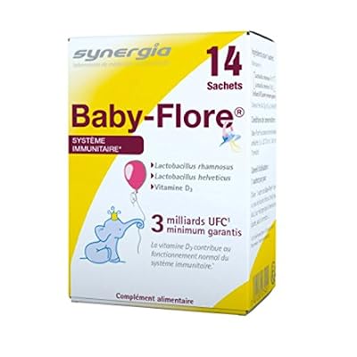 Synergia Baby-flore - 14 Sachets - Vitamine D3, Lactobacillus Rhamnosus et Lactobacillus Helveticus - Origine France