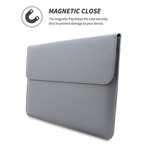 TheSnugg B00FJ6FZXW 13Zoll Ärmelhülle Grau Notebooktasche – Notebooktaschen (33 cm (13 Zoll), Ärmelhülle, Grau, Baumwolle, Polyurethan, Einfarbig, Nubuck fibre) - 5