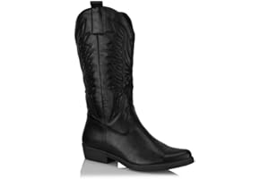 Procity Damen Cowboy Stiefel Westernstiefel für Damen mit dem Blockabsatz