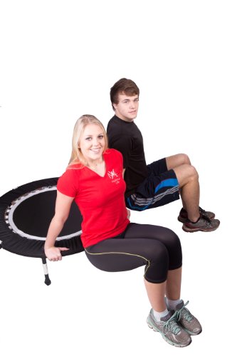 MaXimus Pro Falt Rebounder Mini-Trampolin inkl. Tragetasche, Workout-DVD (in Englisch), Haltestange, Expander und Sandgewichten - 4