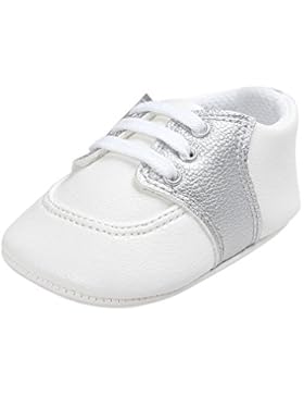 Estamico Baby Jungen Mädchen Schuhe Säugling PU Leder Prewalker Sneakers