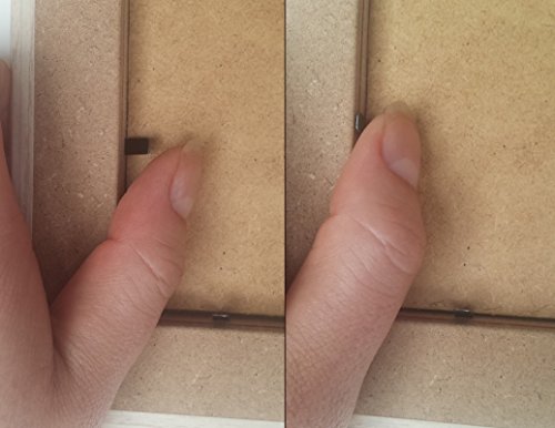 Texel MDF Bilderrahmen 40 x 55 cm MDF Bilderrahmen eckiges Profil modern 55 x 40 cm Farbwahl hier: Matt Silber mit Acrylglas klar 1 mm - 4