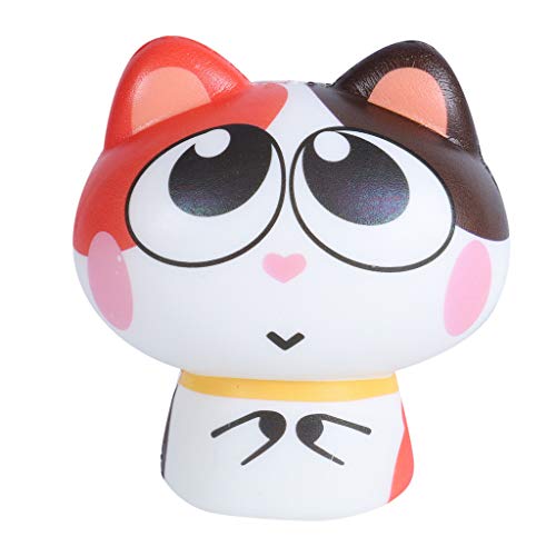 Preisvergleich Produktbild TianranRT 1 STÜCKE Squeeze Exquisite Schöne Katze Duftend Langsam Steigend Dekompression Spielzeug (Rot)