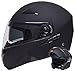 Produktbild Klapphelm Integralhelm Helm Motorradhelm RALLOX 109 schwarz/matt mit Sonnenblende (S, M, L, XL) Größe XL