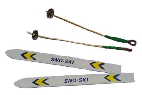 Preisvergleich Produktbild bastelkoerble® Miniatur - Skiset 4teilig, 9cm.