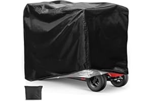 SANEIYA Mobility Scooter Cover Waterproof, 210D Oxford Wheelchair Waterproof Heavy Duty Storage Rain Cover (190x71x117 cm)