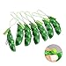 Produktbild Anpole 7 Pcs Drücken Eine Bohne Sojabohne Niedliche Schlüsselanhänger Anhänger Zappeln Spielzeug Stress Entlastende Anti-Stress für Schlüssel Handy Oder Tasche