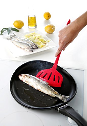 Mastrad F15404 Voll- Silikon Fischwender, himbeerrot - 4